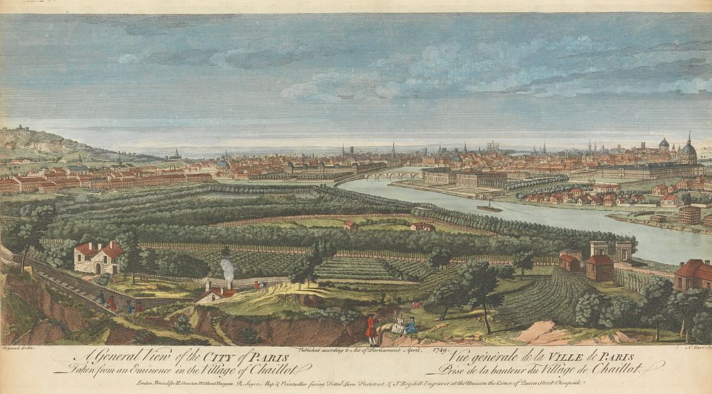 A General View of the City of Paris taken from an Eminence in the Village of Chaillot
