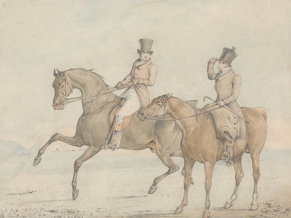 A Gentleman Riding With a Groom, and Coversing