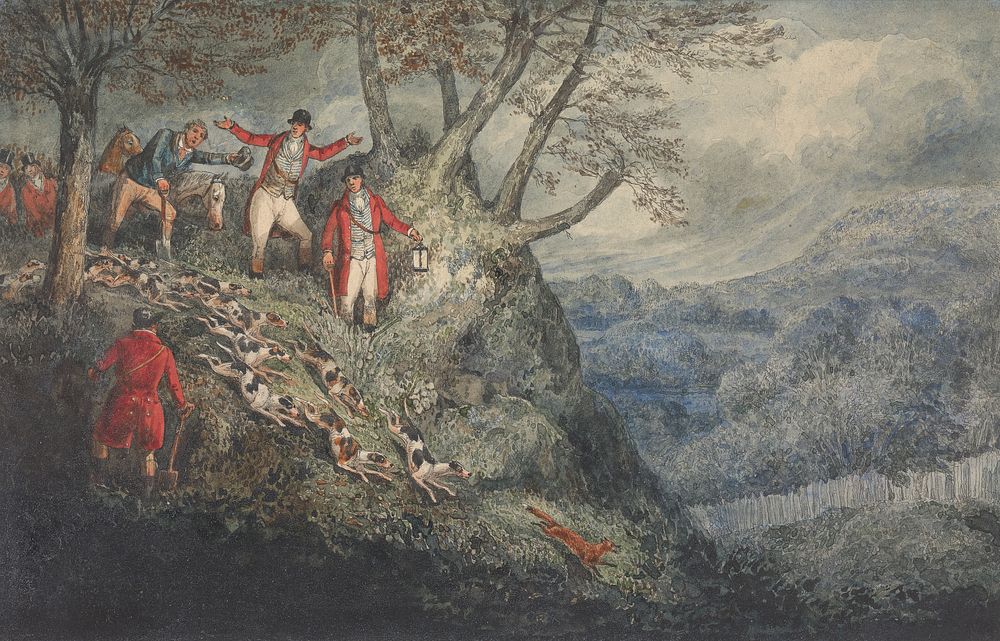 An Illustration of C.J. Apperley ('Nimrod'), "The Life of a Sportsman": 'A Night Scene with Sir Thomas Mostyn'