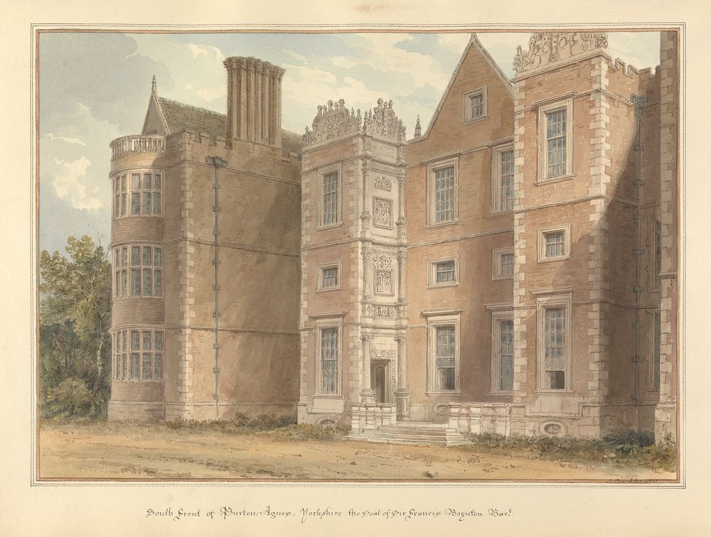 South Front of Burton Agnes, Yorkshire; the Seat of Sir Francis Boynton Bart.