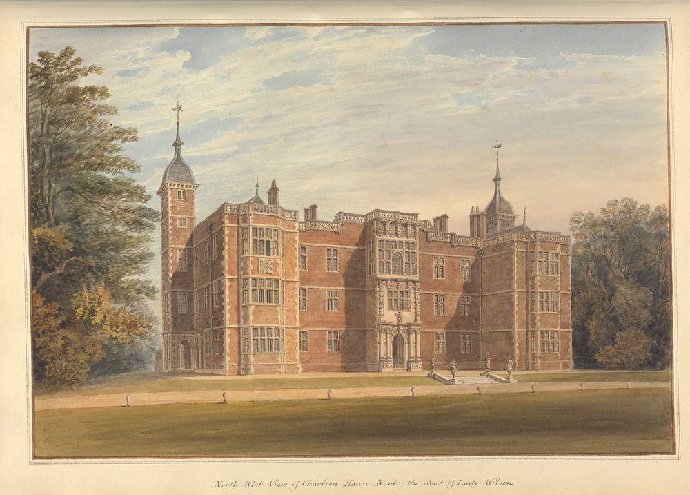 North West view of Charlton House, Kent; The Seat of Lady Wilson
