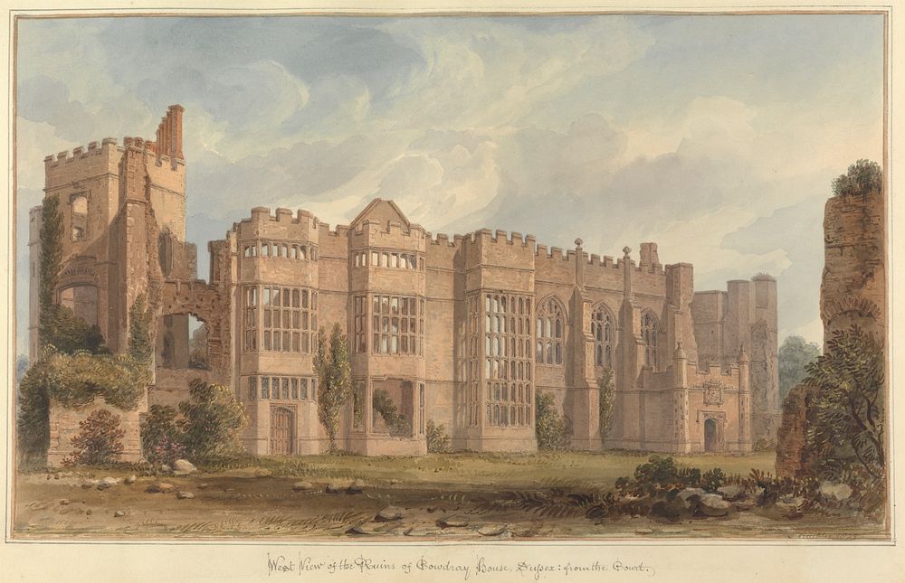 West View of the Ruins of Cowdray House, Sussex; from the Court