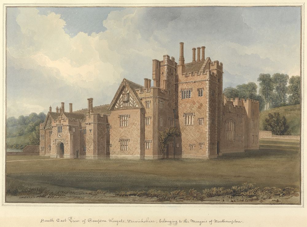 South East View of Compton Winyate, Warwickshire; belonging to the Marquis of Northampton