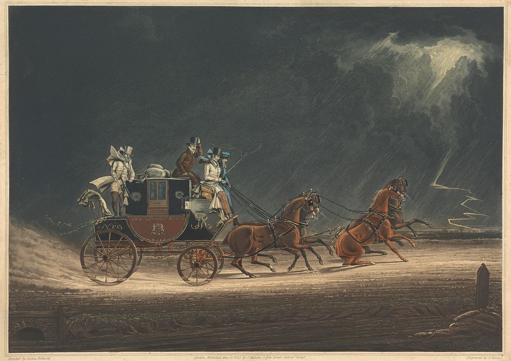 The Mail Coach in a Thunder Storm on Newmarket Heath