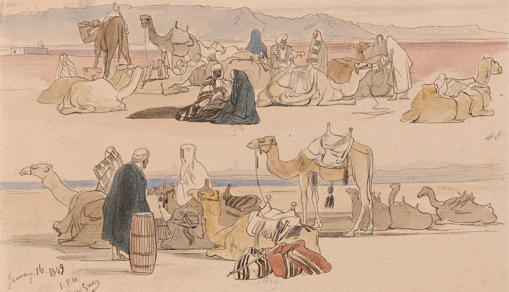 Near Suez, 1 pm, 16 January 1849 (48)