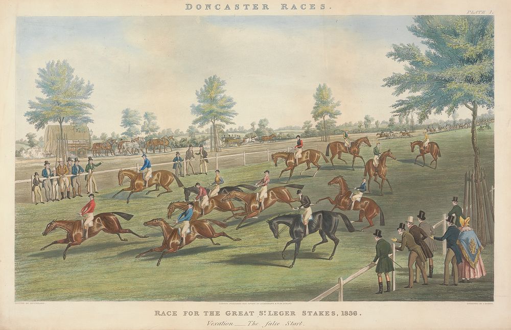 Doncaster Races: Race for the Great St. Leger Stakes, 1836 - Vexation-The false Start