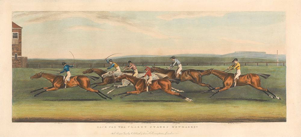 Racing [set of four]:   4. Race for the Claret Stakes Newmarket