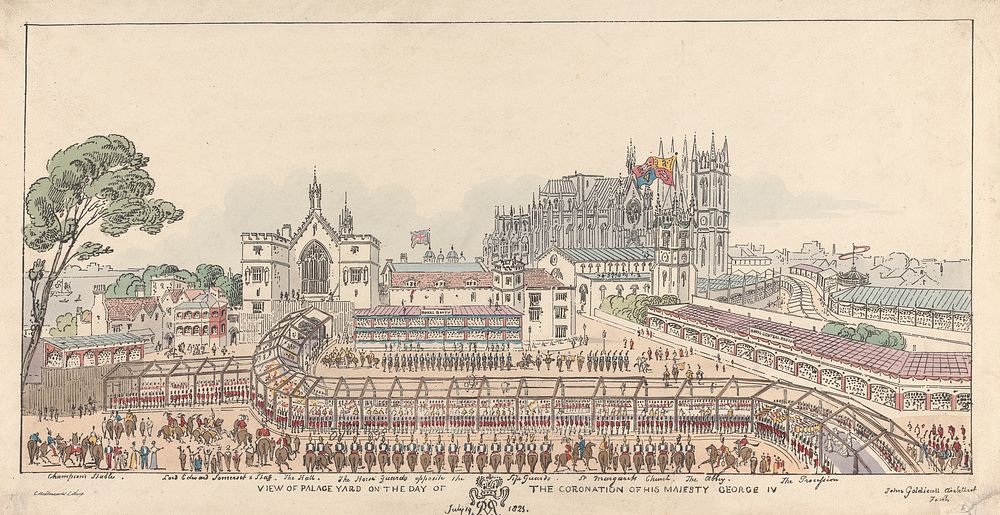 View of Palace Yard on the day of the Coronation of His Majesty George IV