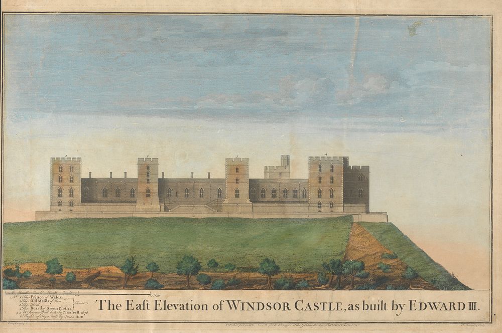 The East Elevation of Windsor Castle, as built by Edward III