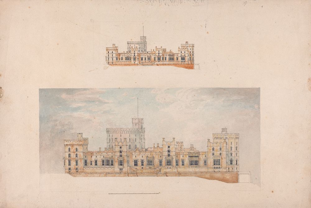 Windsor Castle, Berkshire: Elevation of the North Terrace