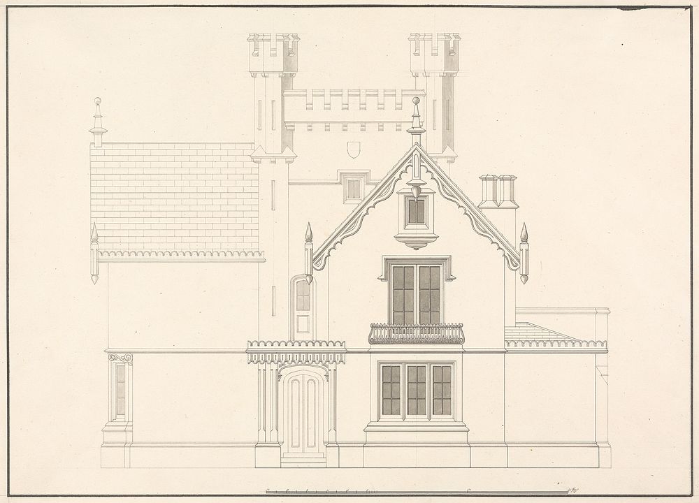 Cottages at Chatsworth, Derbyshire: Elevation