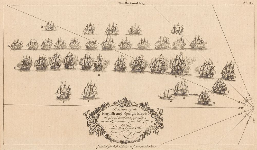 Position of the English and French Fleets, When the French Fleet Began the Engagement