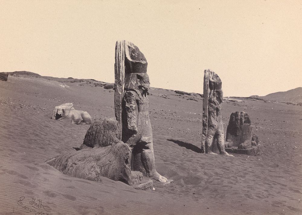 Colossi and Sphynx at Wady Saboua