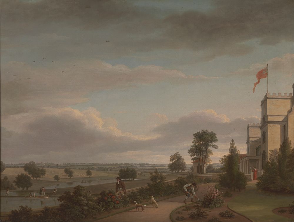 A Country House in a River Landscape, Previously Identified as Oatlands