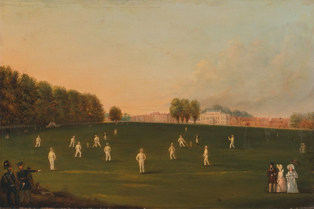 First Grand Match of Cricket Played by Members of the Royal Amateur Society on Hampton Court Green, August 3rd, 1836…