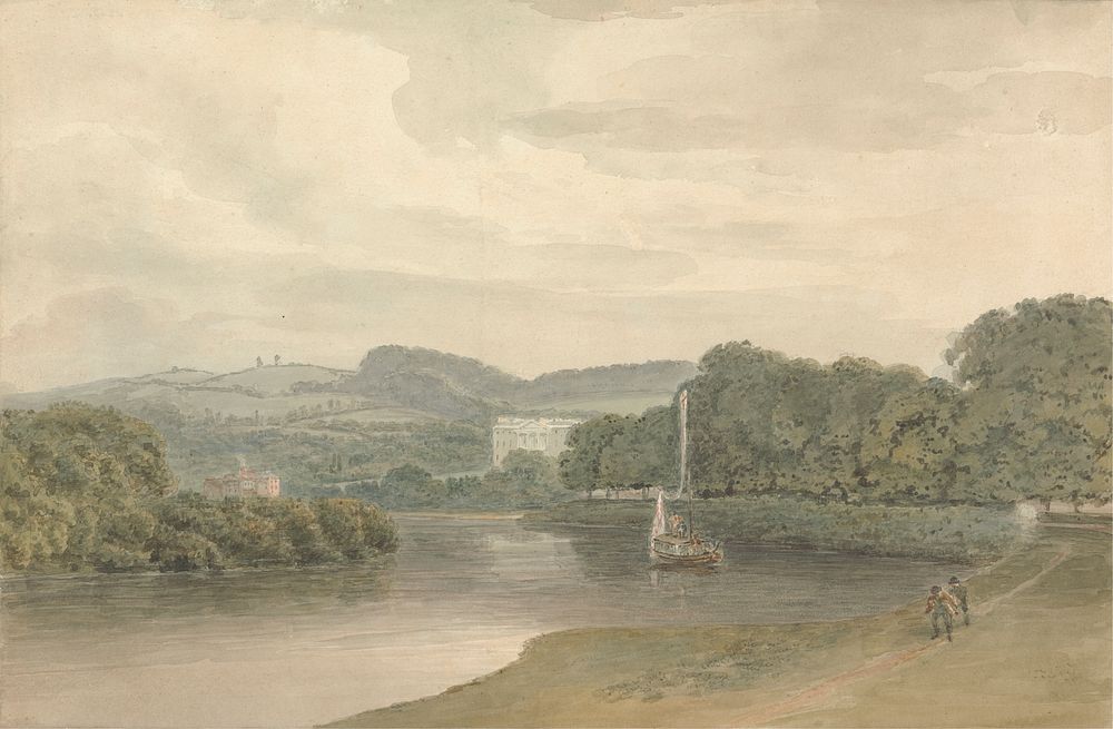 River Scene with an Unidentified Country House