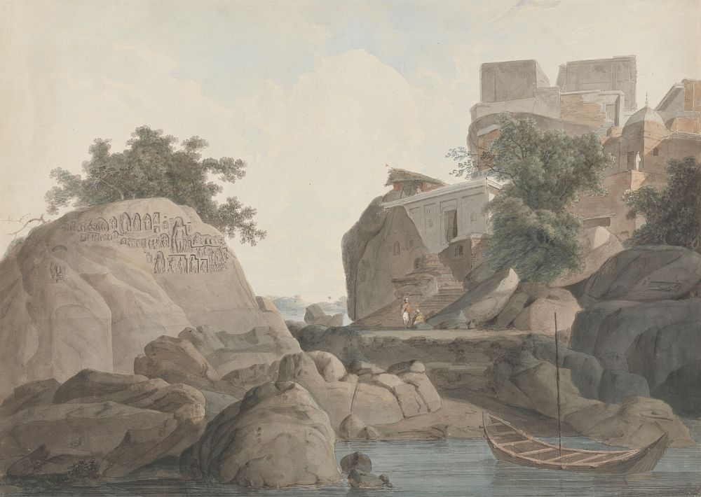 Fakir's Rock at Sultanganj, on the Ganges River