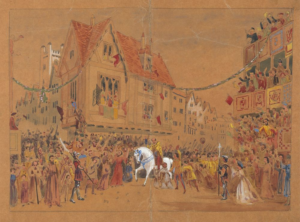 Design for the Setting of Charles Kean's Production of Richard II at the Princess's Theatre on March 12, 1857