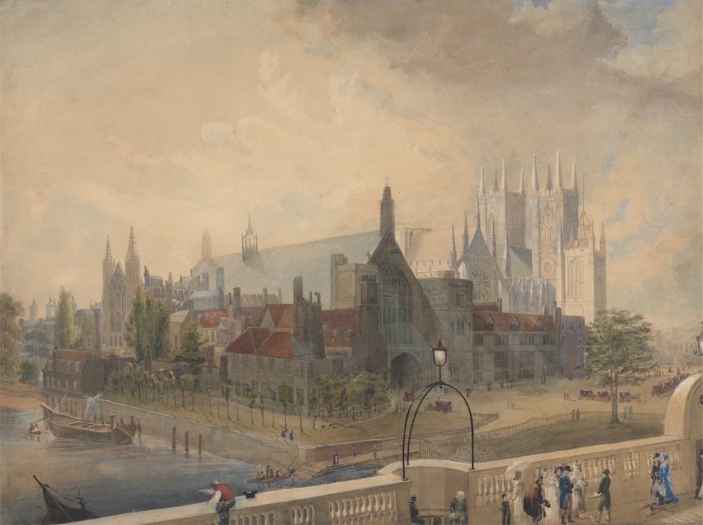 View of Westminster Hall and Abbey from the Bridge