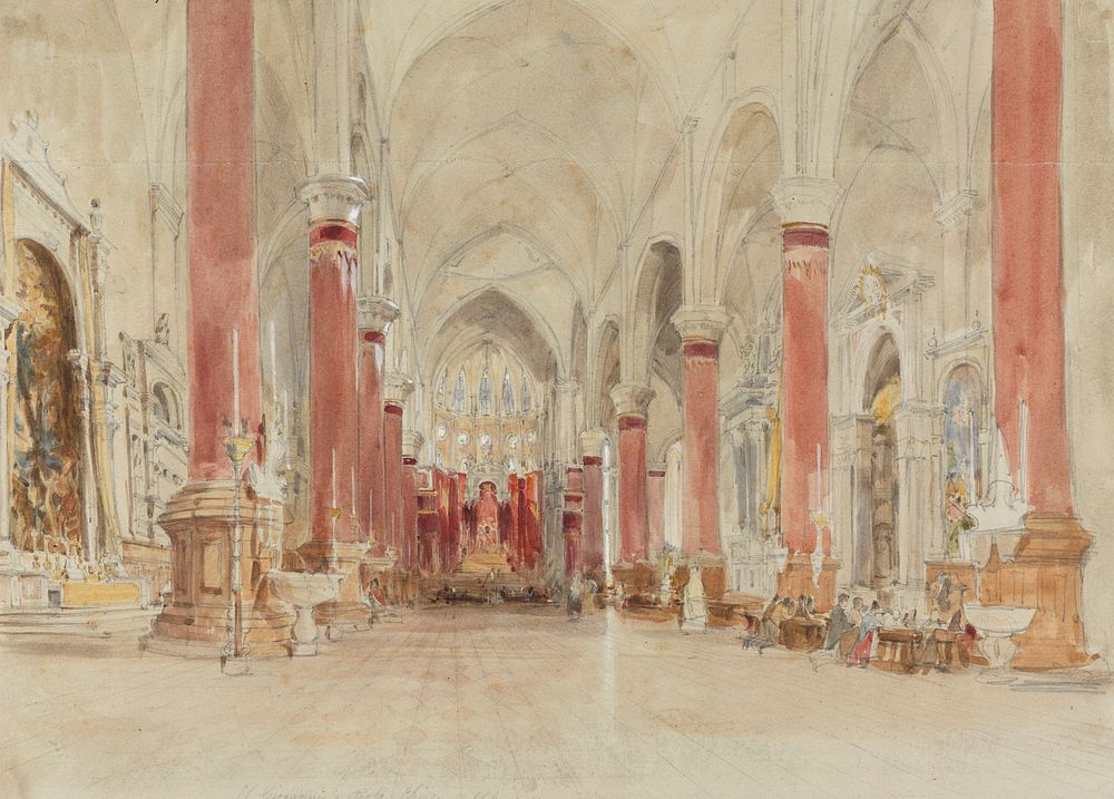 Interior of the Church of San Giovanni e Paolo, Venice by James Holland