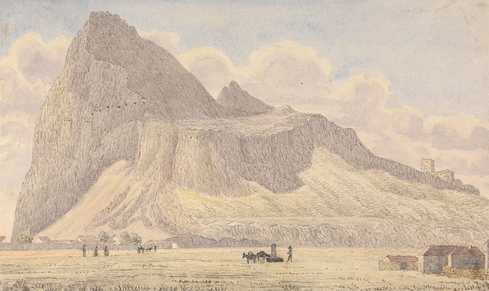 The Rock of Gibraltar, from the North Front Guard Room by George Lothian Hall