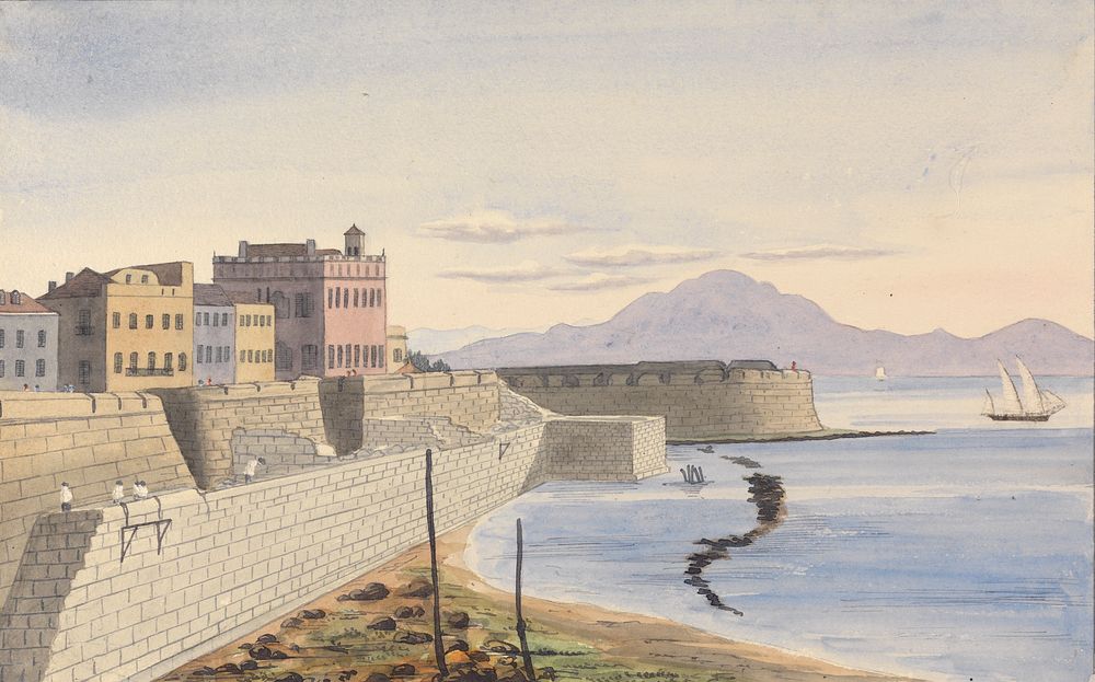 The King's Bastion, the Club House Hotel, Gibraltar by George Lothian Hall