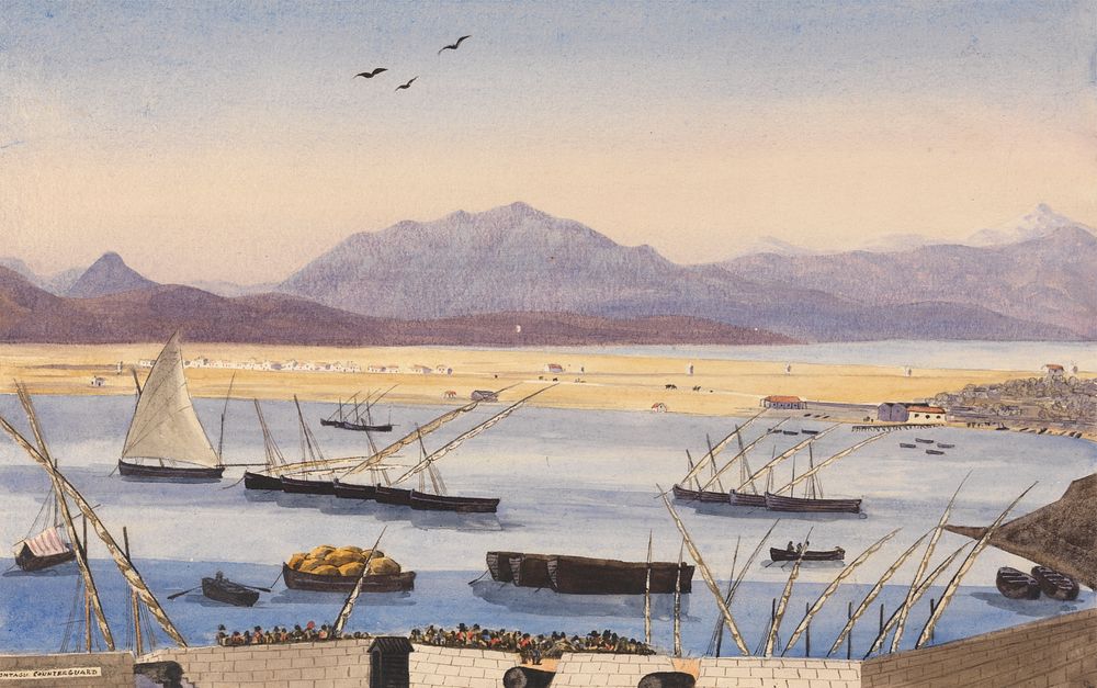 Part of the Bay of Gibraltar, the Spanish Lines by George Lothian Hall