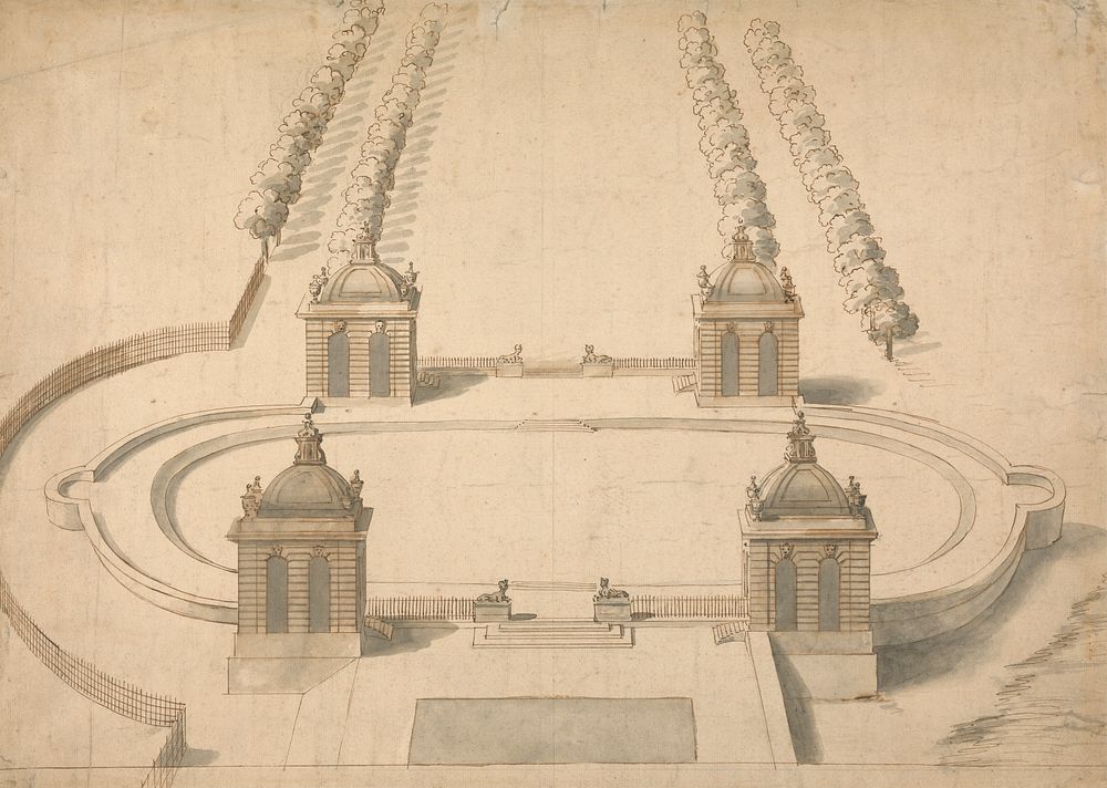 Bowling Green at Hampton Court Palace, Richmond: Bird's-eye View