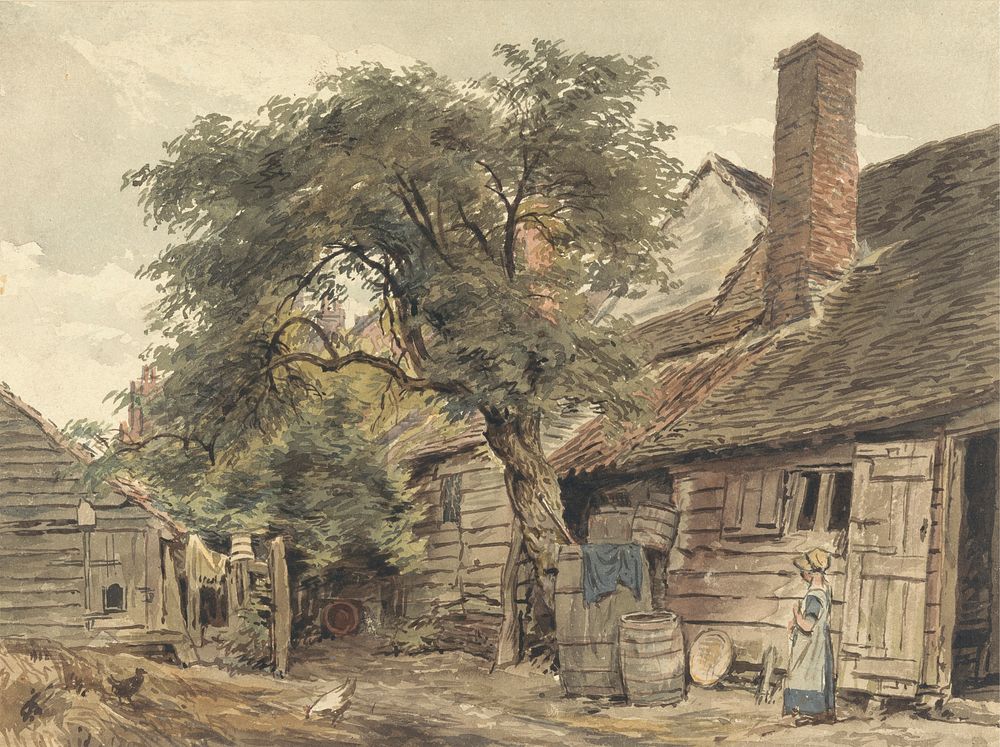 Backyard of a Cottage by William Henry Hunt