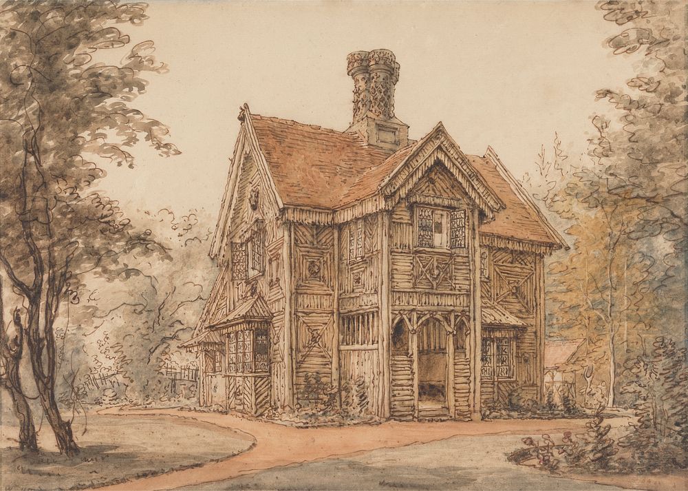 A Lodge at Cassiobury by William Henry Hunt