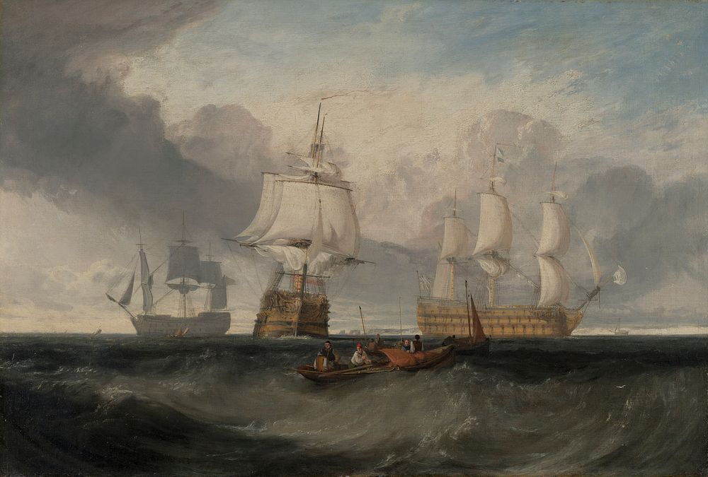 The Victory Returning from Trafalgar, in Three Positions by Joseph Mallord William Turner