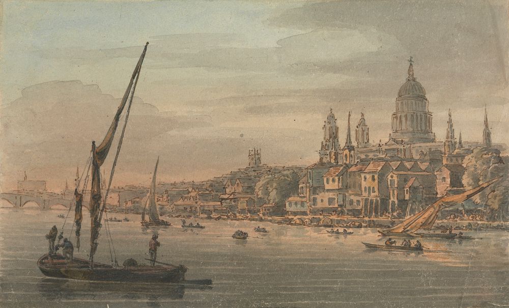 The City and St. Paul's from the South Bank by William Marlow