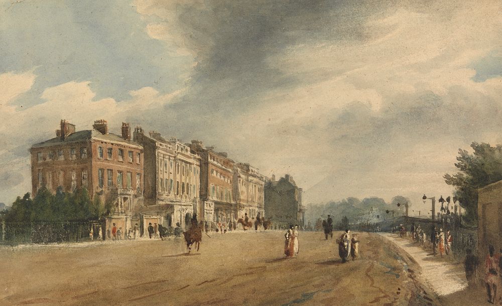 Apsley House and Piccadilly ... from Hyde Park Corner by Frederick Nash