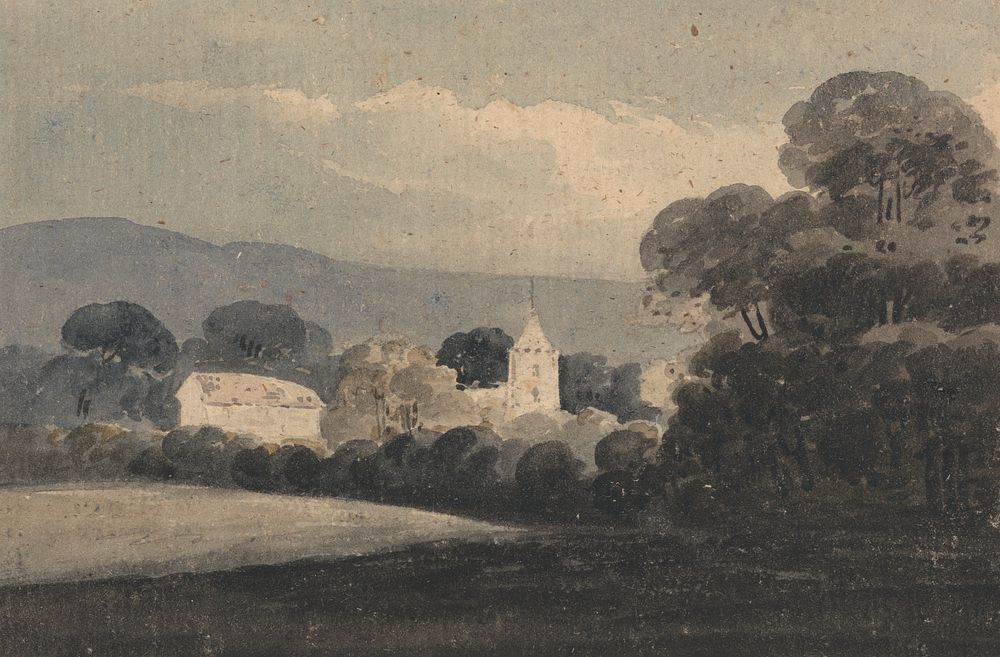 Landscape with a Church among Trees, attributed to William Pearson