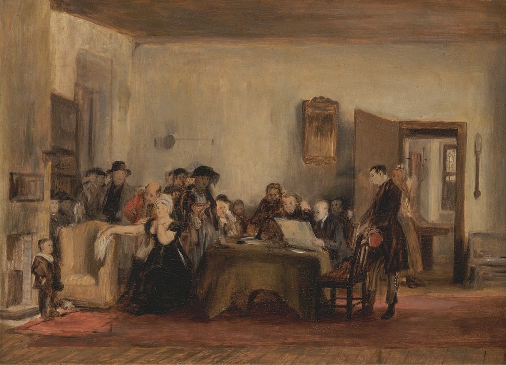 Sketch for 'The Reading of a Will' by Sir David Wilkie