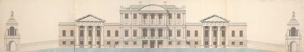 Design for an Unidentifued House in the Palladian Style by William Thomas