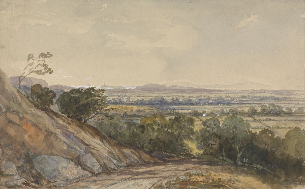 Cleeve, Somerset, with Bridgewater Bay in the Distance, attributed to William James Muller
