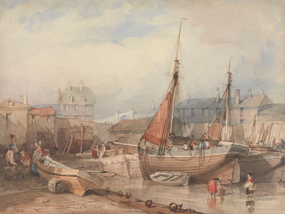 Mutton Cove, Plymouth by Thomas Sewell Robins