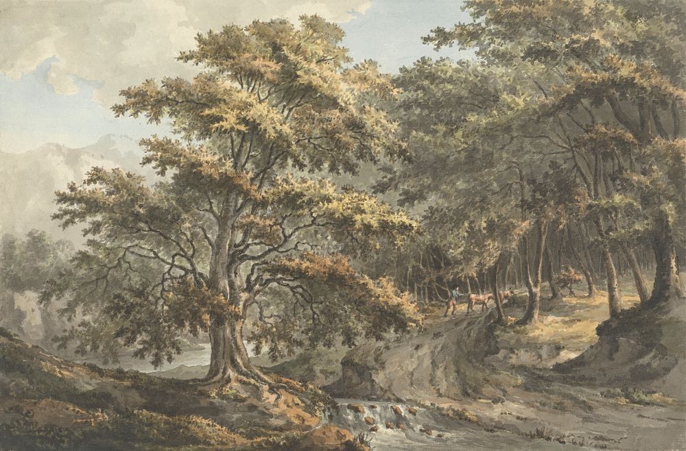 Landscape with River and Cattle Driver in Background