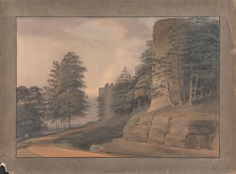 West Side of Ludlow Castle by Samuel Davis
