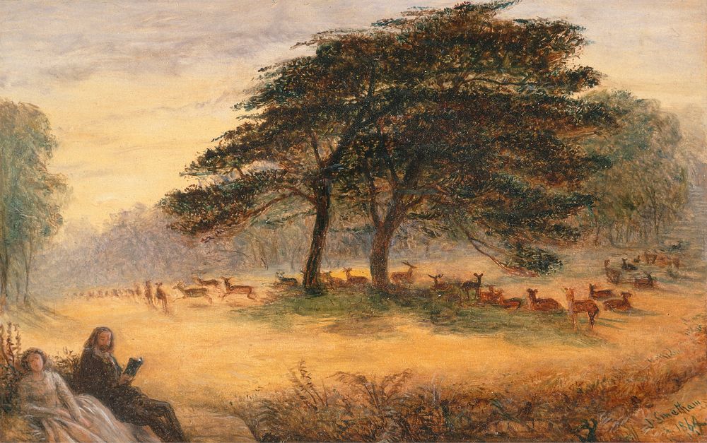 Lovers in Richmond Park by James Smetham