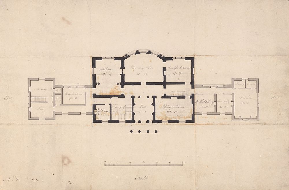 Design for Clifton Castle, Yorkshire: Ground Floor Plan