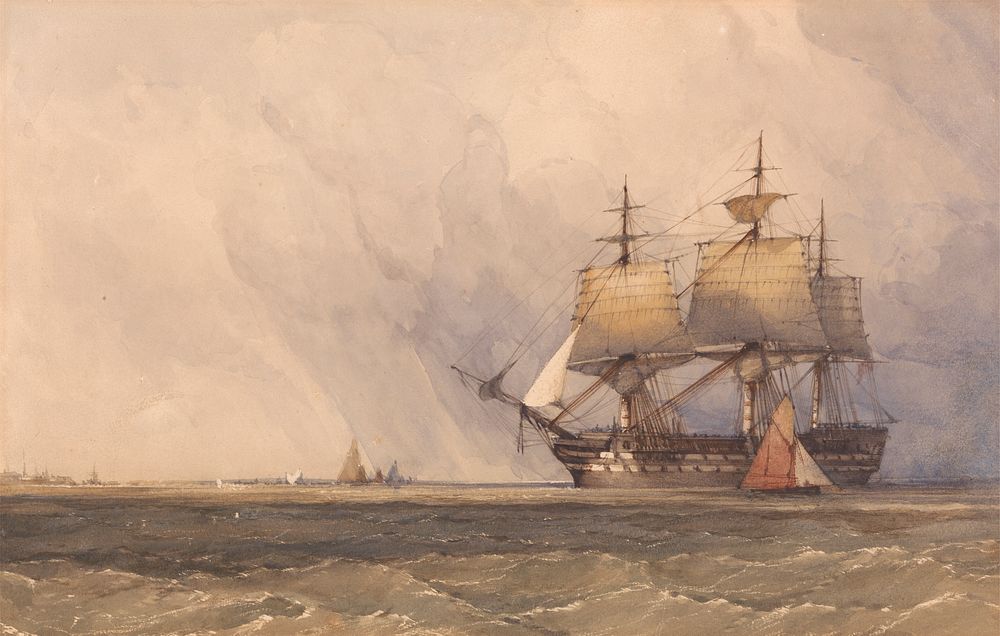 Coast Scene with Shipping