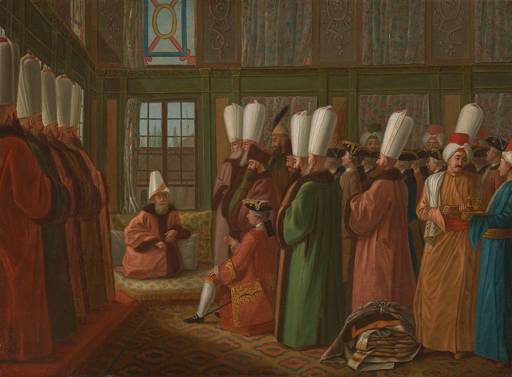 The Grand Vizier giving Audience to the English Ambassador by Francis Smith