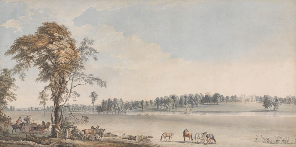 North West View of Wakefield Lodge in Whittlebury Forest, Northamptonshire by Paul Sandby