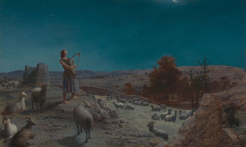 David, the Future King of Israel, While a Shepherd at Bethlehem