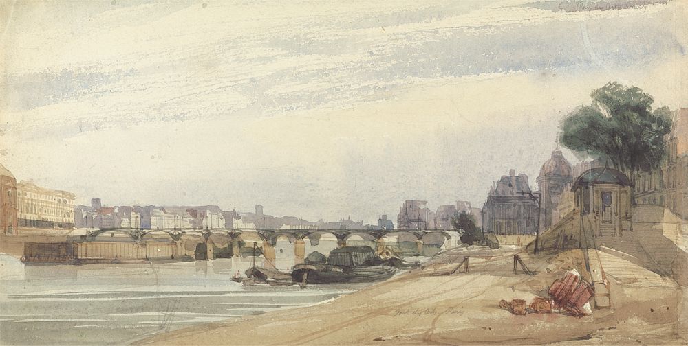 The Pont des Arts, Paris by Thomas Shotter Boys