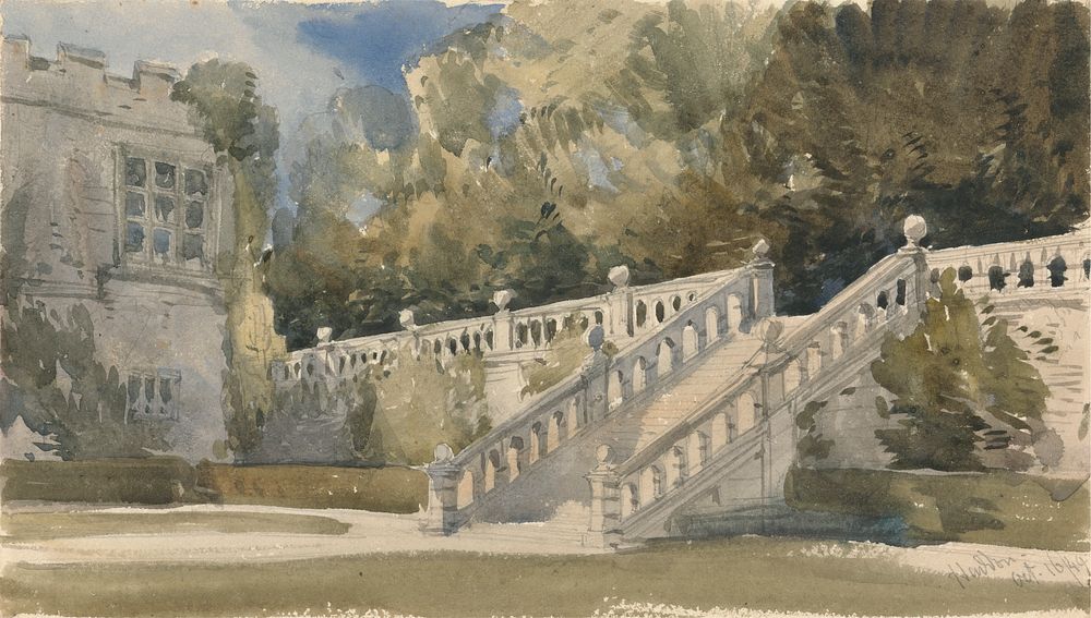 Garden Stair, Haddon Hall by William Callow