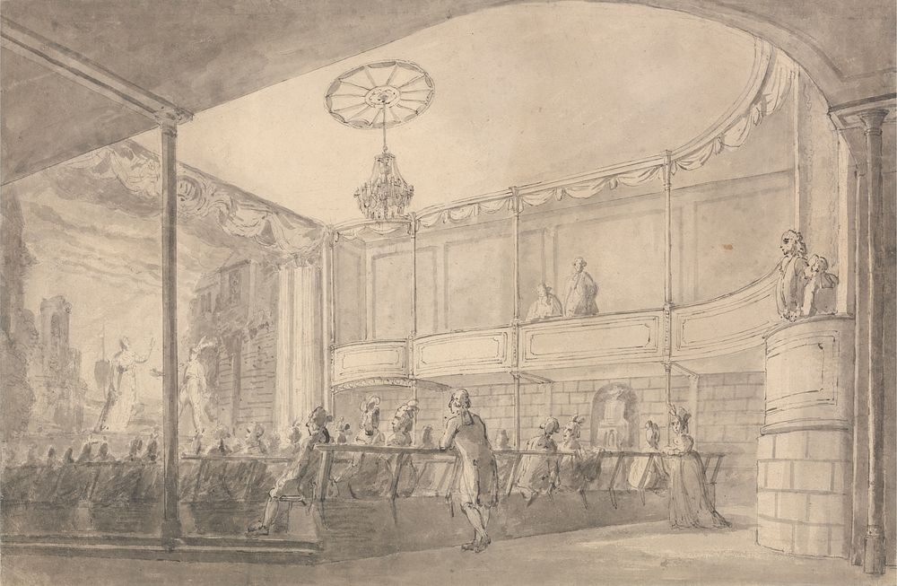 Interior of the Brandenburg House Theatre, Hammersmith by Henry Wigstead