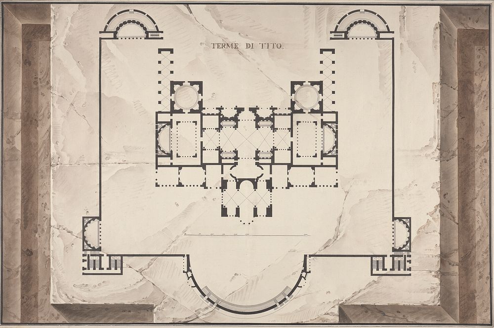 Plans of Ancient Roman Church: 4. Terme di Tito